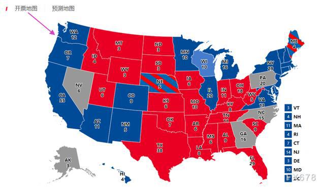 最新美國大選地圖解讀，選舉態(tài)勢與未來走向分析