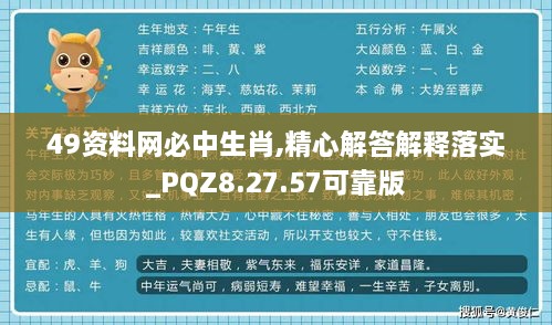 49資料網必中生肖,精心解答解釋落實_PQZ8.27.57可靠版