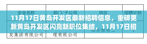 11月17日黃島開(kāi)發(fā)區(qū)最新招聘信息揭秘，新職位集結(jié)，閃亮招聘啟幕