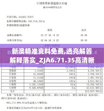 新澳精準(zhǔn)資料免費,透亮解答解釋落實_ZJA6.71.35高清晰度版