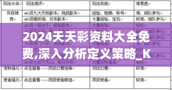 2024天天彩資料大全免費(fèi),深入分析定義策略_KEC8.17.40觸感版