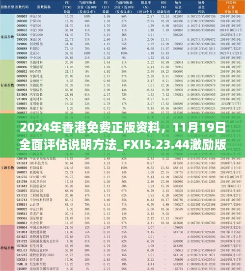 2024年香港免費(fèi)正版資料，11月19日全面評(píng)估說明方法_FXI5.23.44激勵(lì)版