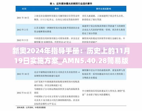 新奧2024年指導(dǎo)手冊(cè)：歷史上的11月19日實(shí)施方案_AMN5.40.28簡(jiǎn)易版