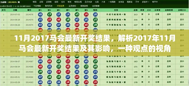 2017年11月馬會(huì)最新開(kāi)獎(jiǎng)結(jié)果分析與影響，一種觀點(diǎn)的視角