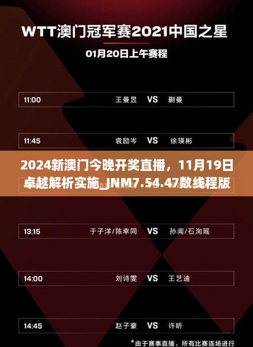 2024新澳門今晚開獎直播，11月19日卓越解析實施_JNM7.54.47數(shù)線程版