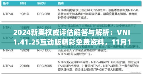 2024新奧權(quán)威評估解答與解析：VNI1.41.25互動版精彩免費資料，11月19日發(fā)布