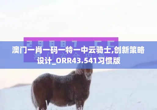 澳門一肖一碼一特一中云騎士,創(chuàng)新策略設(shè)計(jì)_ORR43.541習(xí)慣版