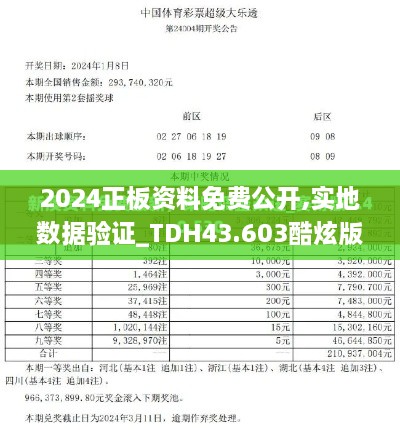 2024正板資料免費(fèi)公開(kāi),實(shí)地?cái)?shù)據(jù)驗(yàn)證_TDH43.603酷炫版