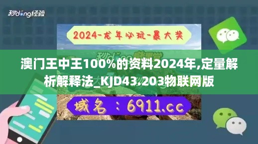 澳門王中王100%的資料2024年,定量解析解釋法_KJD43.203物聯(lián)網版