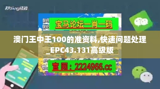 澳門王中王100的準(zhǔn)資料,快速問(wèn)題處理_EPC43.131高級(jí)版