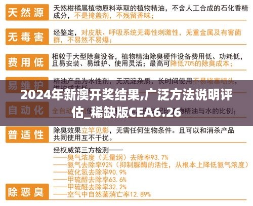 2024年新澳開獎(jiǎng)結(jié)果,廣泛方法說明評(píng)估_稀缺版CEA6.26