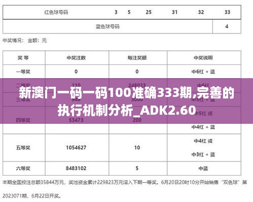 新澳門一碼一碼100準(zhǔn)確333期,完善的執(zhí)行機(jī)制分析_ADK2.60