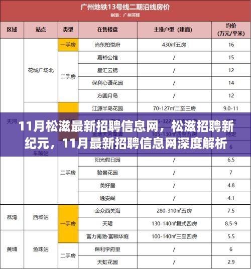 松滋招聘新紀(jì)元，揭秘11月最新招聘信息網(wǎng)深度解析