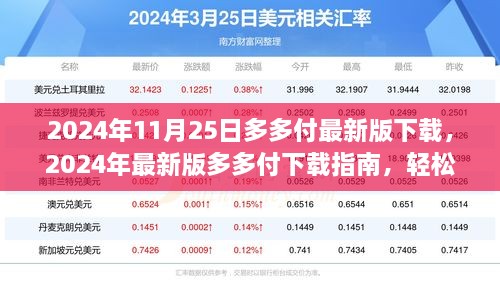 2024年最新版多多付下載指南，開啟便捷支付之旅，掌握操作技巧