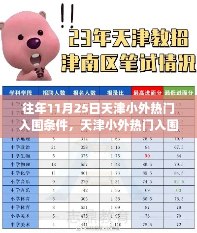 天津小外熱門入圍條件揭秘，歷年11月25日回顧與影響分析