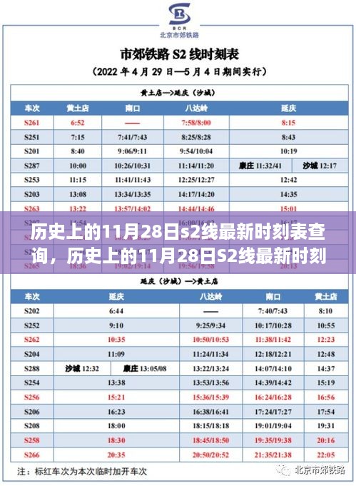 歷史上的11月28日S2線時(shí)刻表深度探討與影響分析，最新時(shí)刻表查詢匯總