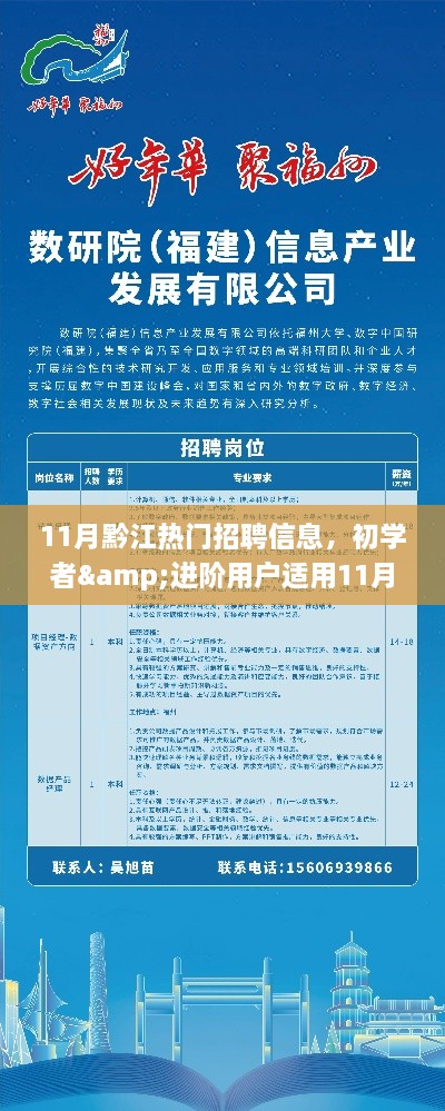 11月黔江熱門招聘信息全攻略，適合初學(xué)者與進階用戶的求職指南