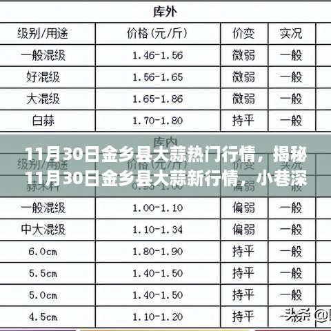 揭秘金鄉(xiāng)縣大蒜最新行情，小巷深處的獨特風味大蒜（11月30日）