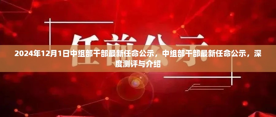 中組部干部最新任命公示深度測評與介紹，2024年任命名單揭曉