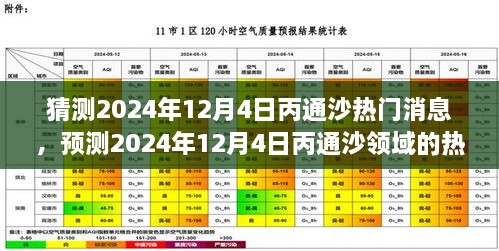 2024年12月4日丙通沙熱門話題預(yù)測(cè)，領(lǐng)域動(dòng)態(tài)與市場(chǎng)熱議