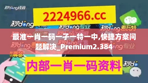 最準(zhǔn)一肖一碼一孑一特一中,快捷方案問題解決_Premium2.384