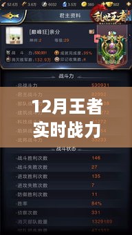 12月王者實時戰(zhàn)力排行榜深度解析，榮耀之戰(zhàn)，王者之巔的較量