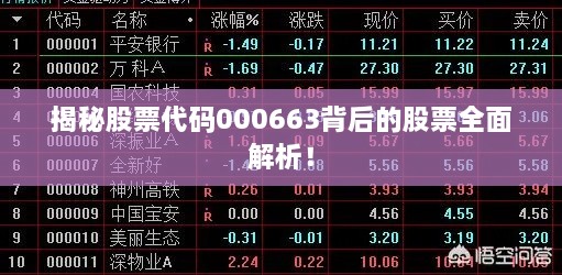 揭秘股票代碼000663背后的股票全面解析！