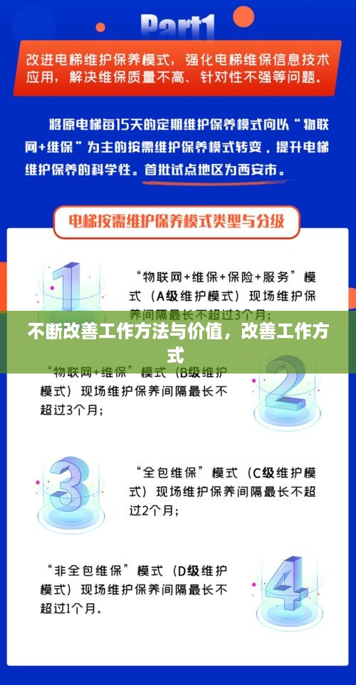 不斷改善工作方法與價值，改善工作方式 