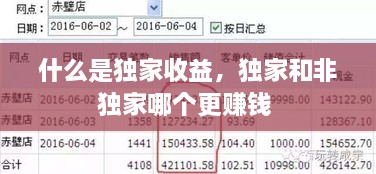 什么是獨家收益，獨家和非獨家哪個更賺錢 