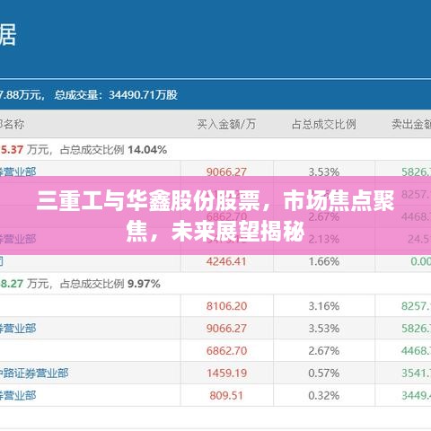 三重工與華鑫股份股票，市場(chǎng)焦點(diǎn)聚焦，未來(lái)展望揭秘
