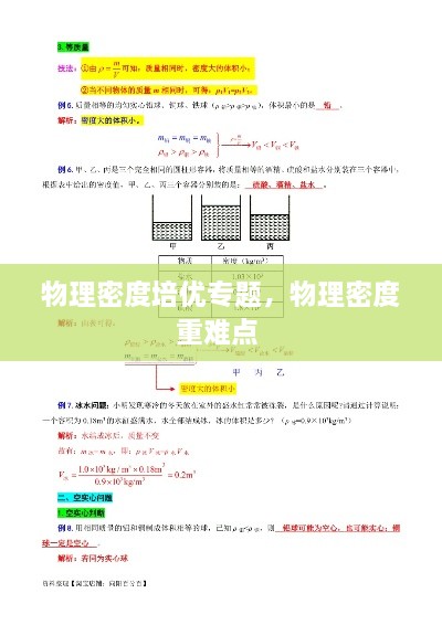 物理密度培優(yōu)專題，物理密度重難點 