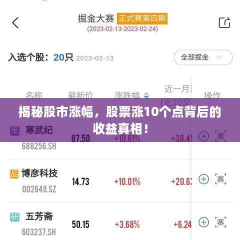 揭秘股市漲幅，股票漲10個點背后的收益真相！