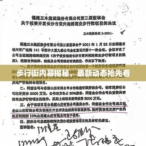步行街內(nèi)幕揭秘，最新動(dòng)態(tài)搶先看