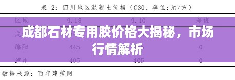 成都石材專用膠價格大揭秘，市場行情解析